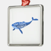 walvis van de San Juan-eilanden Metalen Ornament (Links)