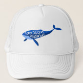 walvis van de San Juan-eilanden Trucker Pet (Voorkant)