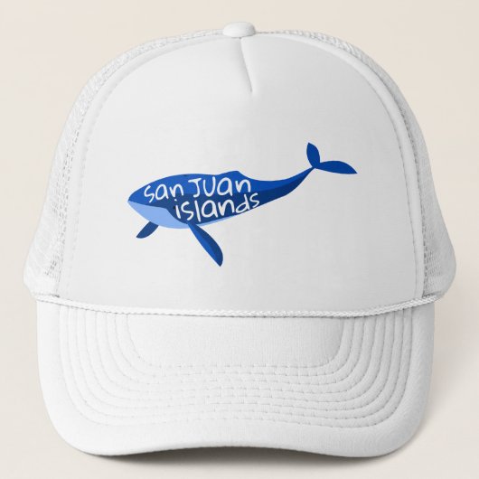 walvis van de San Juan-eilanden Trucker Pet (Voorkant)