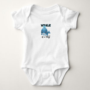 Walvis van een baby romper