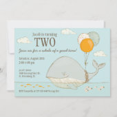 Walvis van een goede tijd 2e verjaardag nautisch t kaart (Voorkant)