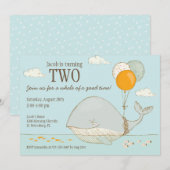 Walvis van een goede tijd 2e verjaardag nautisch t kaart (Voorkant / Achterkant)