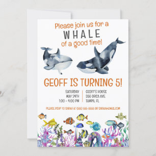 Walvis van een leuke tijd, verjaardagsfeestje Trop Kaart