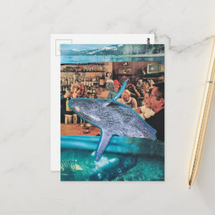 Walvis van een tijd briefkaart