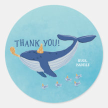 Walvis van een Tijd Feest Bedankt Sticker