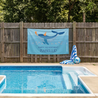 Walvis van een Tijd – Kinderen Verjaardagsbanner Spandoek