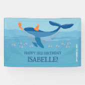 Walvis van een Tijd – Kinderen Verjaardagsbanner Spandoek (Horizontaal)