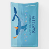 Walvis van een Tijd – Kinderen Verjaardagsbanner Spandoek (Verticaal)