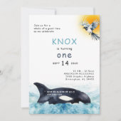 Walvis van een Tijd Orca Verjaardagsfeest II Kaart (Voorkant)