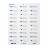 Walvis van een Tijd Retouradreslabels Etiket (Full Sheet)