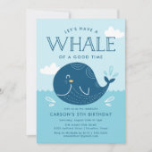 Walvis van een Tijd Verjaardagsfeest Kaart (Voorkant)