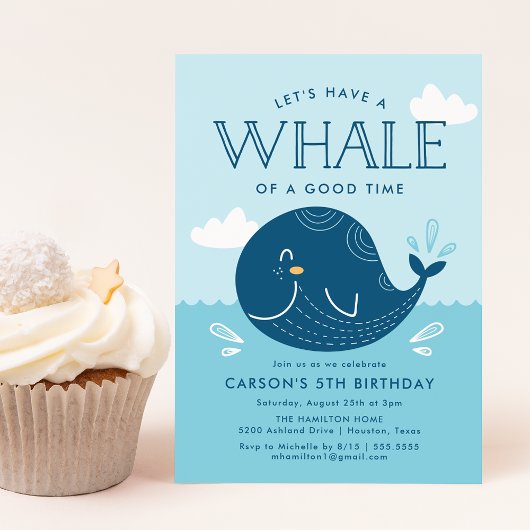 Walvis van een Tijd Verjaardagsfeest Kaart