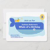 Walvis van een verjaardagsfeest kaart (Voorkant)