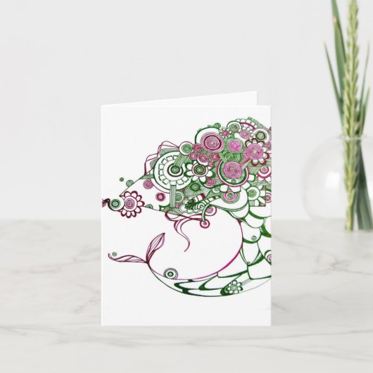 Walvis van een vis Blank Notecard Kaart (Voorkant)