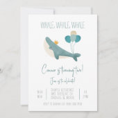 Walvis Verjaardagsuitnodiging Kaart (Voorkant)