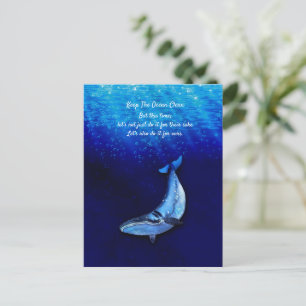 Walvis verticale beweging scène naar beneden in oc uitnodiging briefkaart
