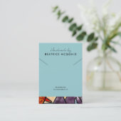 walvis voor de Waterverf | Ketting Display Kaart Visitekaartje (Staand voorkant)