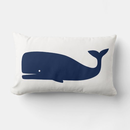 walvis vraagt zich af nautisch kussen (Voorkant)