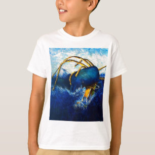 walvis Vs Colossal Squid Seascape Painting T-shirt