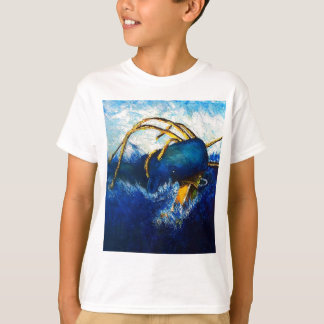 walvis Vs Colossal Squid Seascape Painting T-shirt