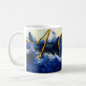 Walvis vs kolossaal vierkant origineel fijn kunsts koffiemok (Links)