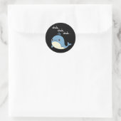Walvis, walvis, walvis Grappige Zee Dier Grappen D Ronde Sticker (Tas)