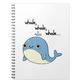 Walvis, walvis, walvis Schattig Zee Dier Pun  Notitieboek