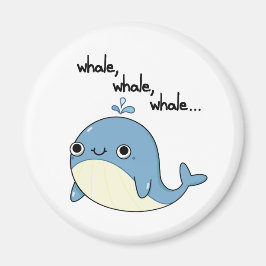 Walvis, walvis, walvis Schattig zee dier woordspel Magneet