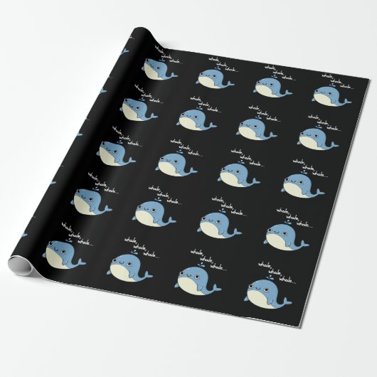 Walvis, walvis, walvis Schattige Zee Animal Pun Da Cadeaupapier (Uitgerold)