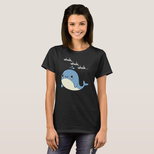 Walvis, walvis, walvis Schattige Zee Animal Pun Da T-shirt (Voorkant volledig)