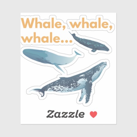walvis, walvis, walvis sticker (Vel)