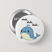 walvis, walvis, walvis Zee Ronde Button 5,7 Cm (Voorkant /achterkant)