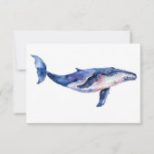 Walvis Waterverf Bedankkaart (Voorkant)