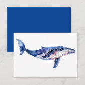 Walvis Waterverf Bedankkaart (Voorkant / Achterkant)