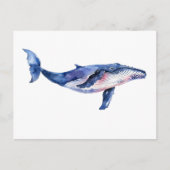 Walvis Waterverf Briefkaart (Voorkant)
