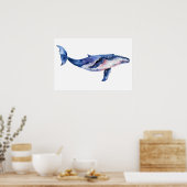 Walvis Waterverf Small Poster (Keuken)