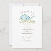 Walvis Waterverf | Verjaardagsfeestje | Leven in d Kaart (Voorkant)