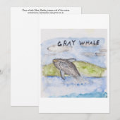 Walvis Wenskaart Kaart (Voorkant / Achterkant)