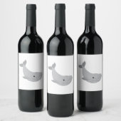 walvis wijn etiket (Flessen)
