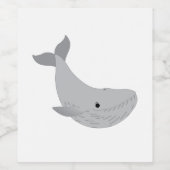 walvis wijn etiket (Enkel label)