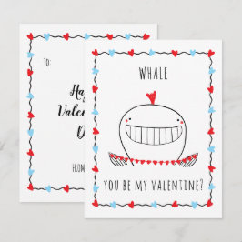Walvis Wilt Mijn Valentijn Zijn Grappige Valentijn Notitiekaartje