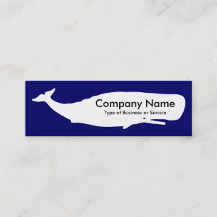 Walvis - Wit bij Deep Navy Mini Visitekaartje