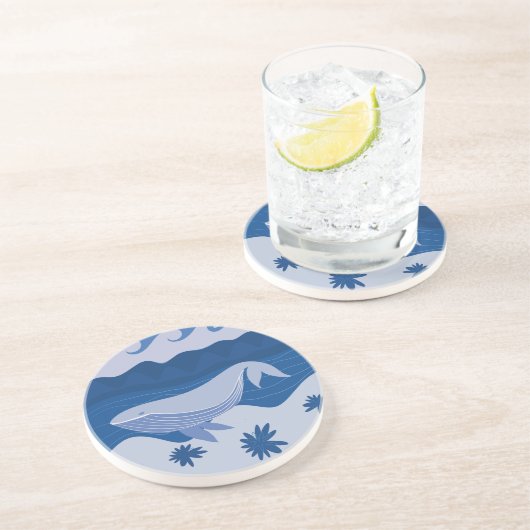 walvis zandsteen onderzetter (Zijkant)