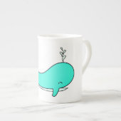 Walvis, Zee, Water Porselein Kop (Voorkant rechts)