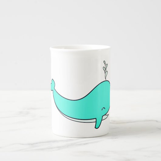 Walvis, Zee, Water Porselein Kop (Voorkant)