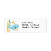 Walvis & zeepaardjes Adresetiketten Etiket (Voorkant)