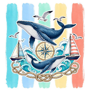 Walvis Zeevaart Kust Zomer T-Shirt