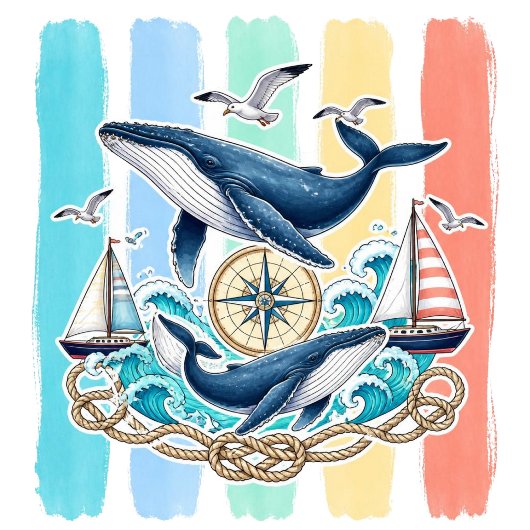 Walvis Zeevaart Kust Zomer T-Shirt