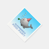 Walvis Zwembad Feestje Servet (Hoek)