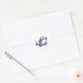 Walvisbeloning ronde sticker (Envelop)